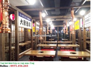 Ống hút khói bếp nướng tại bàn , nhập khẩu ống hút khói bếp nướng màu đồng giá tốt nhất hiện nay