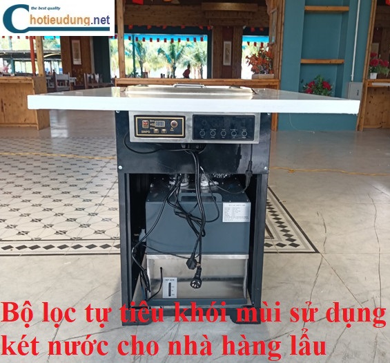 Bộ lọc tự tiêu khói mùi bếp lẩu haidilao hồng kong âm bàn tại Hà Nội