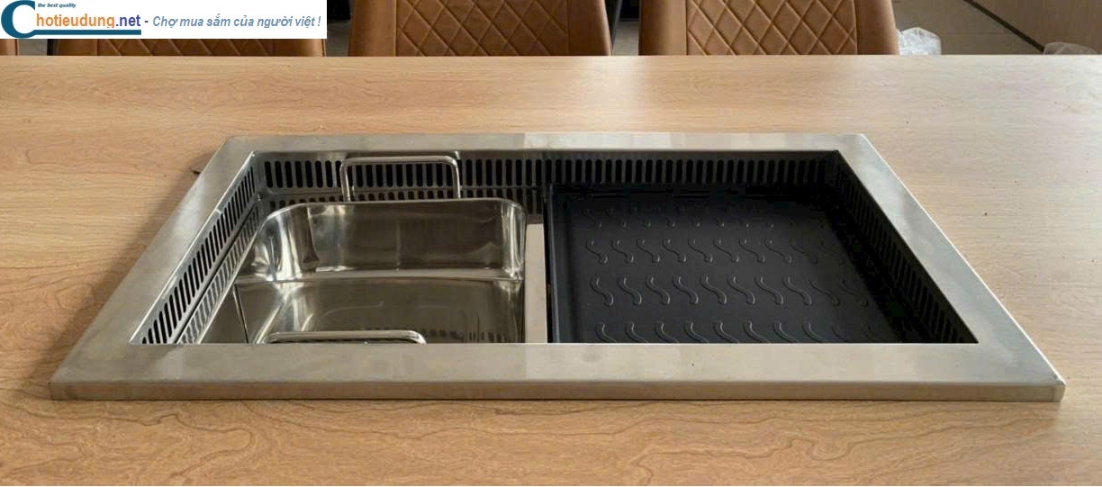 Bếp lẩu nướng 2 in 1 âm bàn nhà hàng tại Quảng Ninh