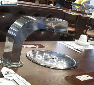 Giá vòi hút cong bếp nướng than hoa âm bàn hút dương