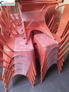 Bán ghế sắt tolix có tựa lưng dung trong quán nướng giá rẻ hà nội